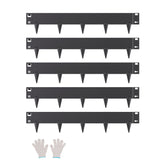 Steel Landscape Edging 5 Packs 39x4in Rust-Resistant Black Edging Border